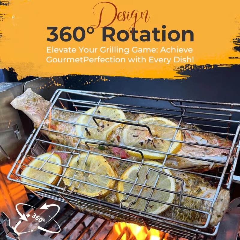 🔥HOT DEAL SUMMER 💖Stainless Steel Rotating Grill thumbnail 7