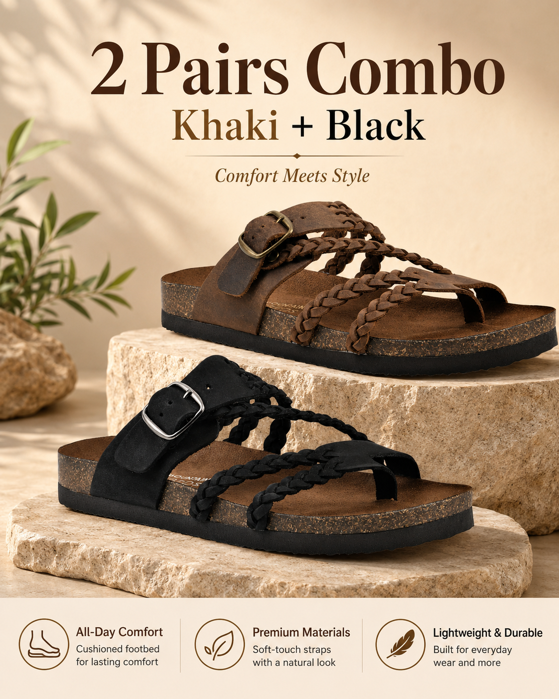 🔥🔥Hot Deal Summer SALE OFF UP TO 60%🔥🔥Braided Cork Sandals – Your Feet Called thumbnail 10