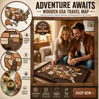 🔥Last Day 60% OFF ✈️ Wooden USA Travel Map Puzzle🧩A Stylish Way to Track Your Journey & Memories thumbnail 1