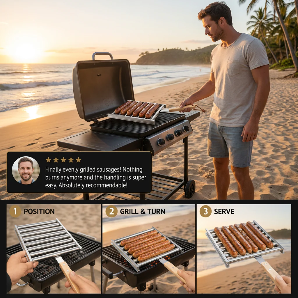 🔥SUMMER SALE OFF 50%  Hot Dog Roller for Grill🌭 thumbnail 6