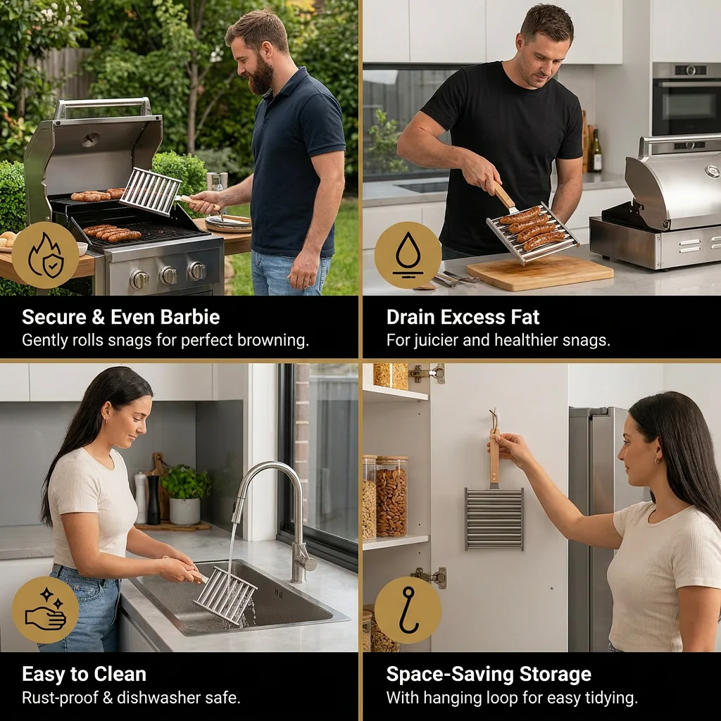 🔥SUMMER SALE OFF 50%  Hot Dog Roller for Grill🌭 thumbnail 7