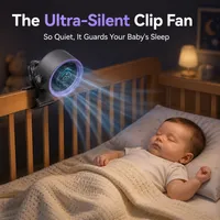 🔥Hot Deal Summer SALE OFF UP TO 50% + Free Shipping🔥4000mAh Clip-on Fan 360° Rotate Quiet Desk Fan thumbnail 6