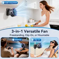 🔥Hot Deal Summer SALE OFF UP TO 50% + Free Shipping🔥4000mAh Clip-on Fan 360° Rotate Quiet Desk Fan thumbnail 4