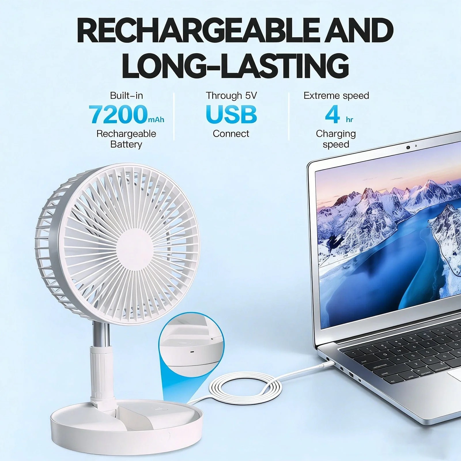 🏆Limited Time Sale 60% OFF🔥FOLDOUT 2-IN-1 PORTABLE TABLETOP & FLOOR FAN thumbnail 3