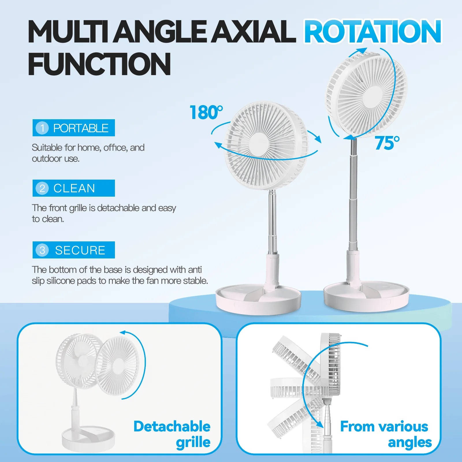 🏆Limited Time Sale 60% OFF🔥FOLDOUT 2-IN-1 PORTABLE TABLETOP & FLOOR FAN thumbnail 4