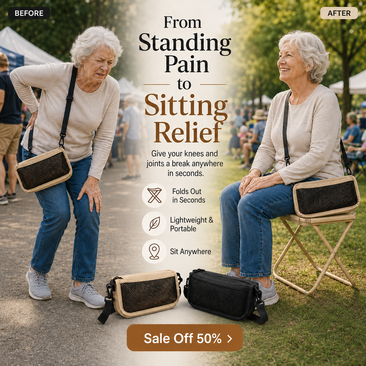 🔥Summer Sale Upto 60% Nomad Sling Chair - Image 1