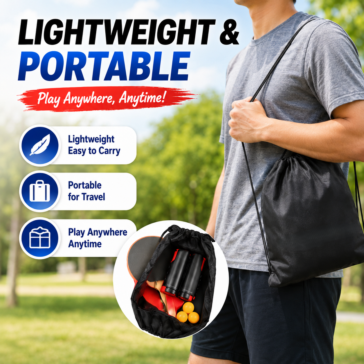 🔥Hot Deal Summer SALE OFF UP TO 50% + Free Shipping🔥All-In-One Table Tennis Set thumbnail 6