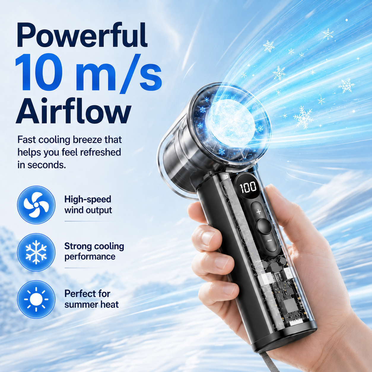 🔥 Hot Sale 50% OFF + Free Shipping🔥❄️Bladeless Portable Refrigeration Fan❄️ thumbnail 3