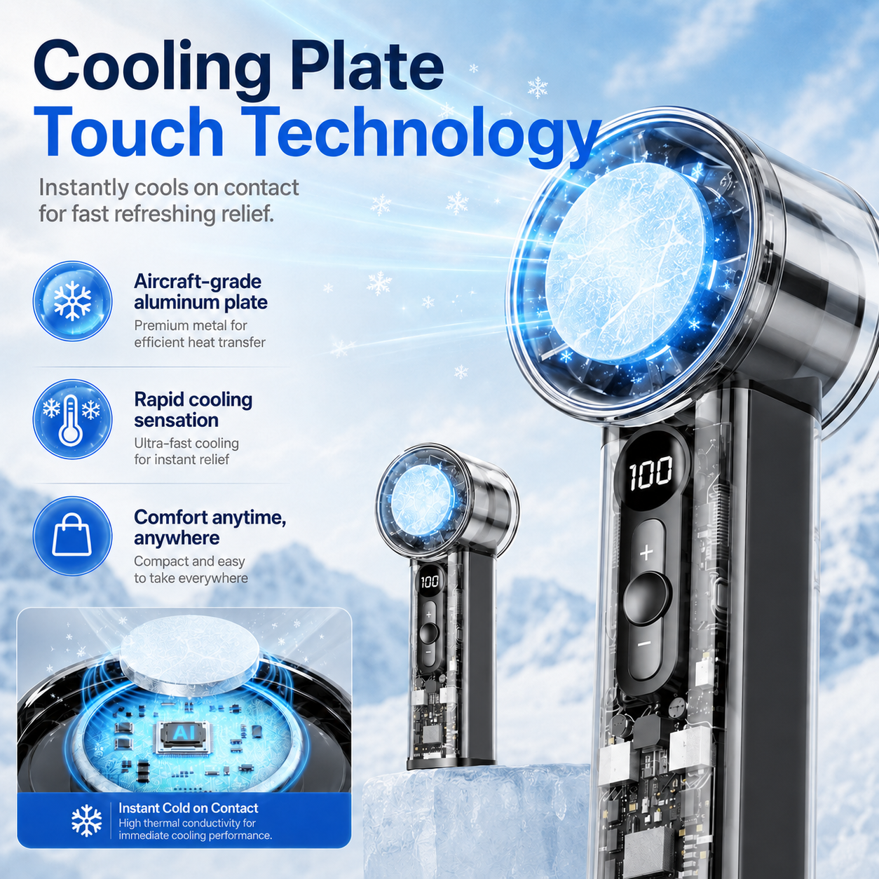 🔥 Hot Sale 50% OFF + Free Shipping🔥❄️Bladeless Portable Refrigeration Fan❄️ thumbnail 2