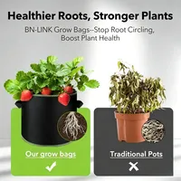 🔥 Hot Sale 69% OFF 🌱5 Pieces 5 Gallon Grow Bag Heavy Duty Aeration Fabric Pots with Handles for Vegetables, Fruits 🪴 thumbnail 5