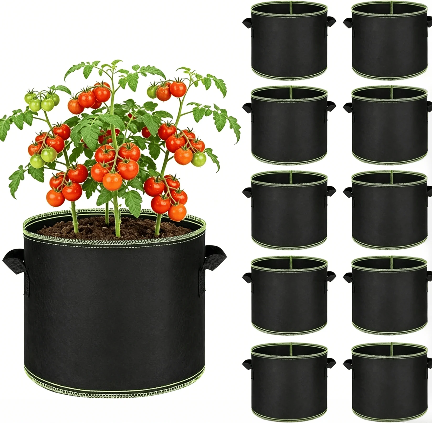 🔥 Hot Sale 69% OFF 🌱5 Gallon Grow Bag Heavy Duty Aeration Fabric Pots with Handles for Vegetables, Flowers & Fruits 🪴 thumbnail 8