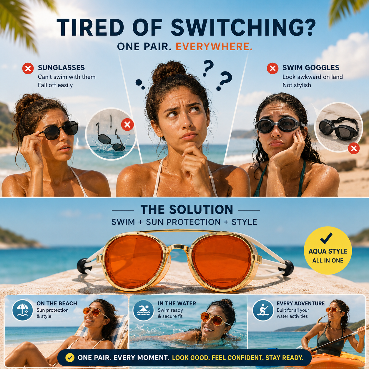 ☀️ All-In-One Summer Goggles 🏖️ - Image 1