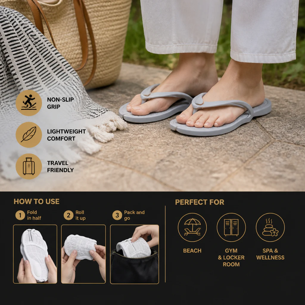 🔥💥 HOT DEAL Save Up To 70% Foldable Travel Flip-Flops – Non-Slip Slippers for Hot Days thumbnail 3