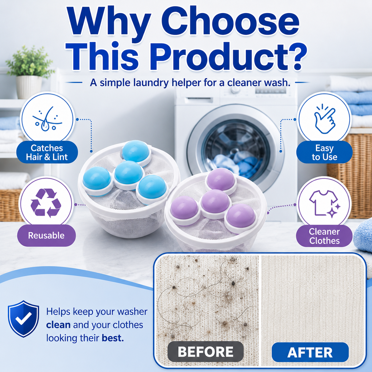 🔥Save 50% This Summer 🔥- Say Goodbye To Hair & Lint In The Wash 🧽 thumbnail 2