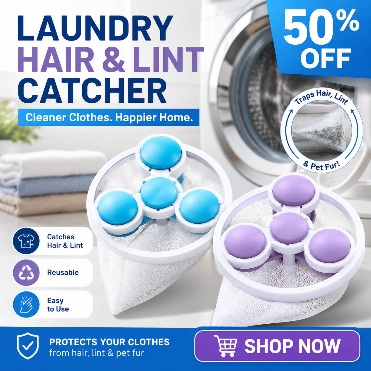 🔥Save 50% This Summer 🔥- Say Goodbye To Hair & Lint In The Wash 🧽 - Image 1