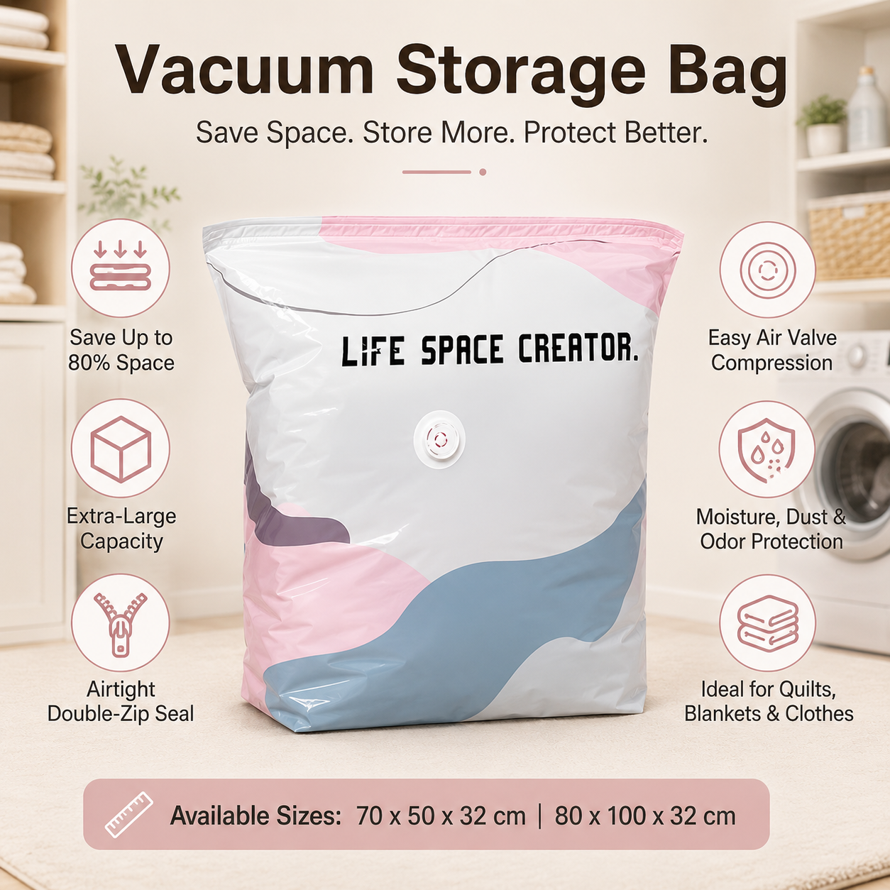 🔥 Hot Sale 59% OFF + Free Shipping🔥 Vacuum Bags – No Pump Needed - Image 1