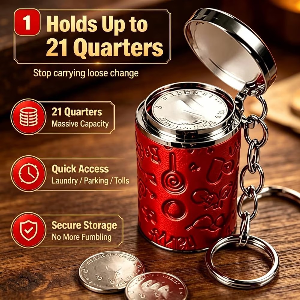 🔥 Limited Deal: Get 50% OFF🔥 Mini Coin Storage Keychain - Image 1