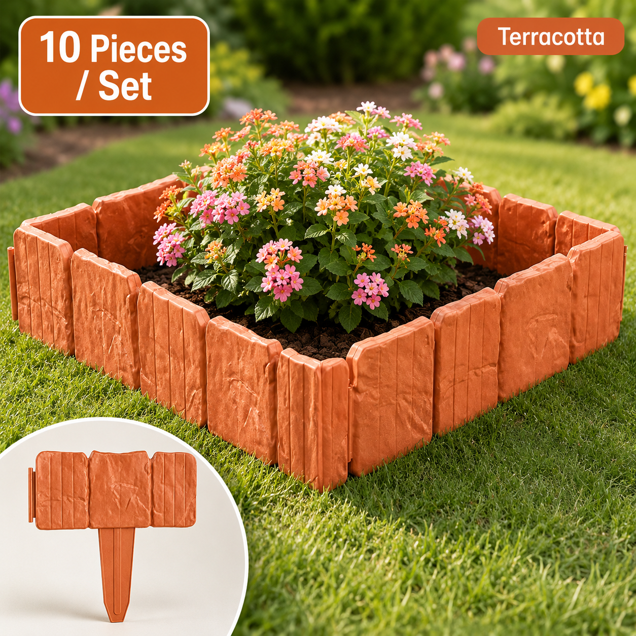 🔥 Hot Sale 59% OFF 🚧🌱🚧10Pcs/Set Stone-effect garden fence thumbnail 11