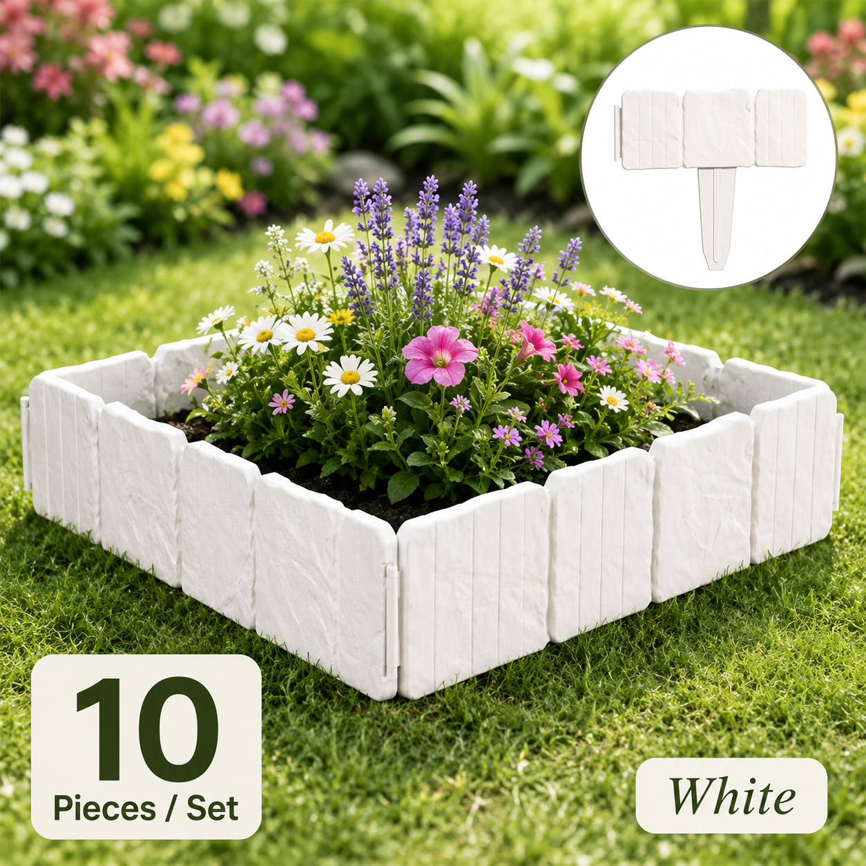 🔥 Hot Sale 59% OFF 🚧🌱🚧10Pcs/Set Stone-effect garden fence thumbnail 12