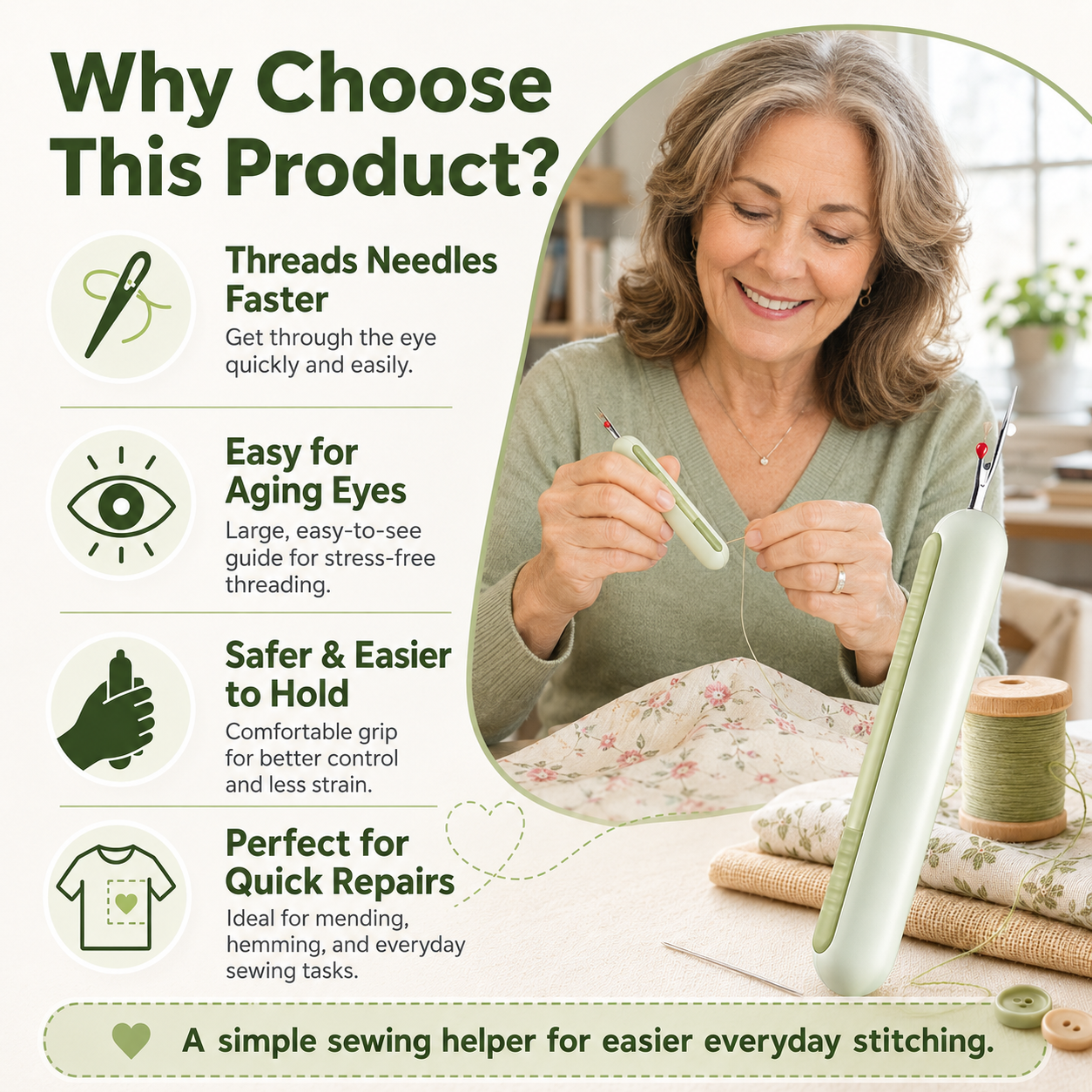 🔥 Buy 1 Get 1 Free This Summer 🔥 Sewing Helper Set – Perfect Gift For Mom & Grandma 🎁 thumbnail 2