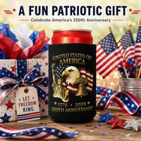 🔥 Hot Sale 59% OFF 4th Of July Usa 250th Anniversary - Can Cooler thumbnail 8