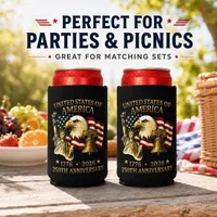 🔥 Hot Sale 59% OFF 4th Of July Usa 250th Anniversary - Can Cooler thumbnail 6