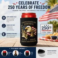 🔥 Hot Sale 59% OFF 4th Of July Usa 250th Anniversary - Can Cooler thumbnail 1