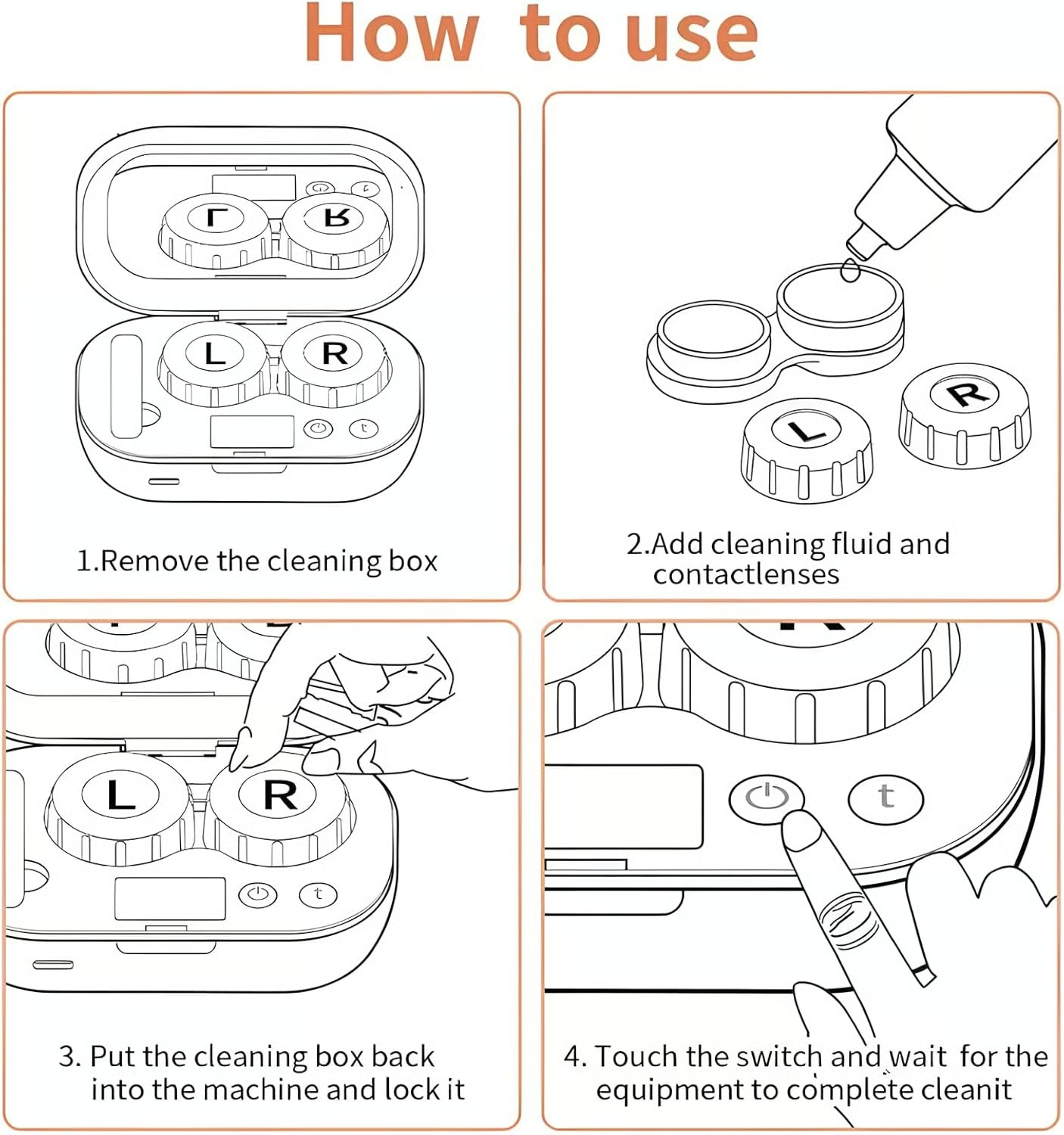 🔥 Hot Sale Discount 50% Off ✨ Ultrasonic Rechargeable Contact Lens Cleaner thumbnail 6