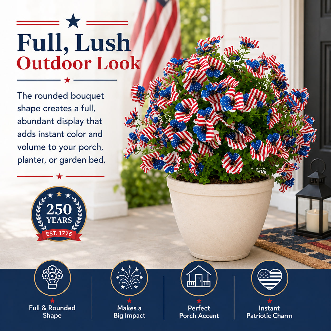 🔥 Hot Sale 69% OFF 🌷250th US iIndependence Day - Eucalyptus Flower Artificial Fake Violet Flower Ground Stake thumbnail 4