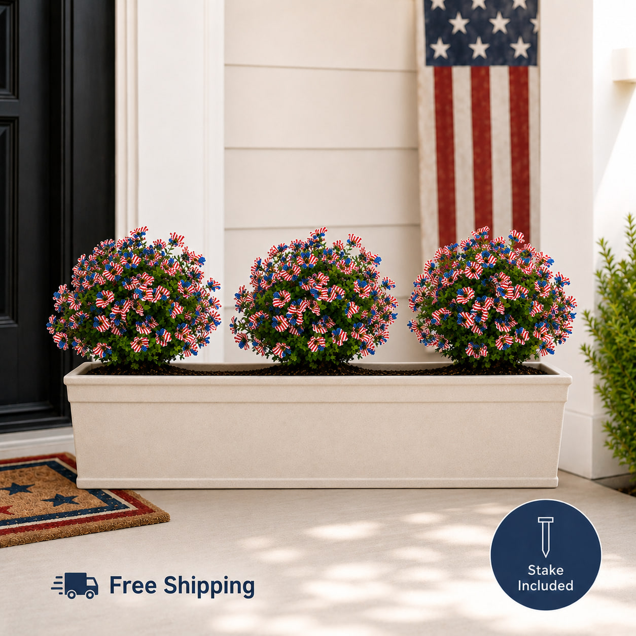 🔥 Hot Sale 69% OFF 🌷250th US iIndependence Day - Eucalyptus Flower Artificial Fake Violet Flower Ground Stake thumbnail 11