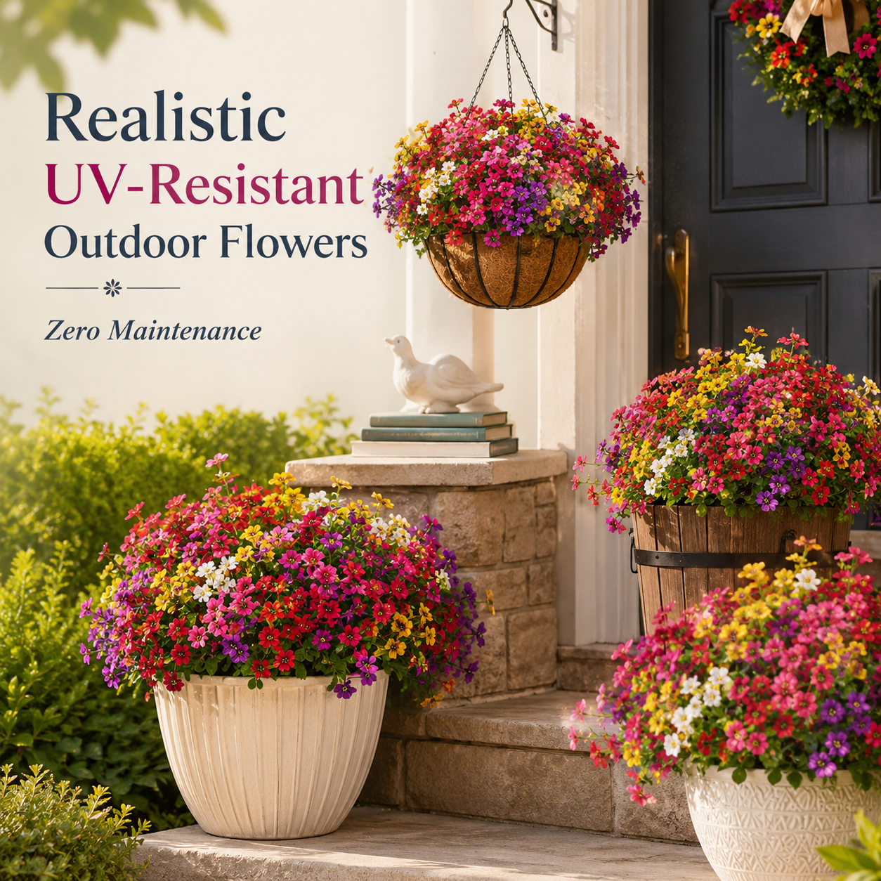 🔥Save 50% This Summer🔥Realistic UV-Resistant Outdoor Flowers - Image 1