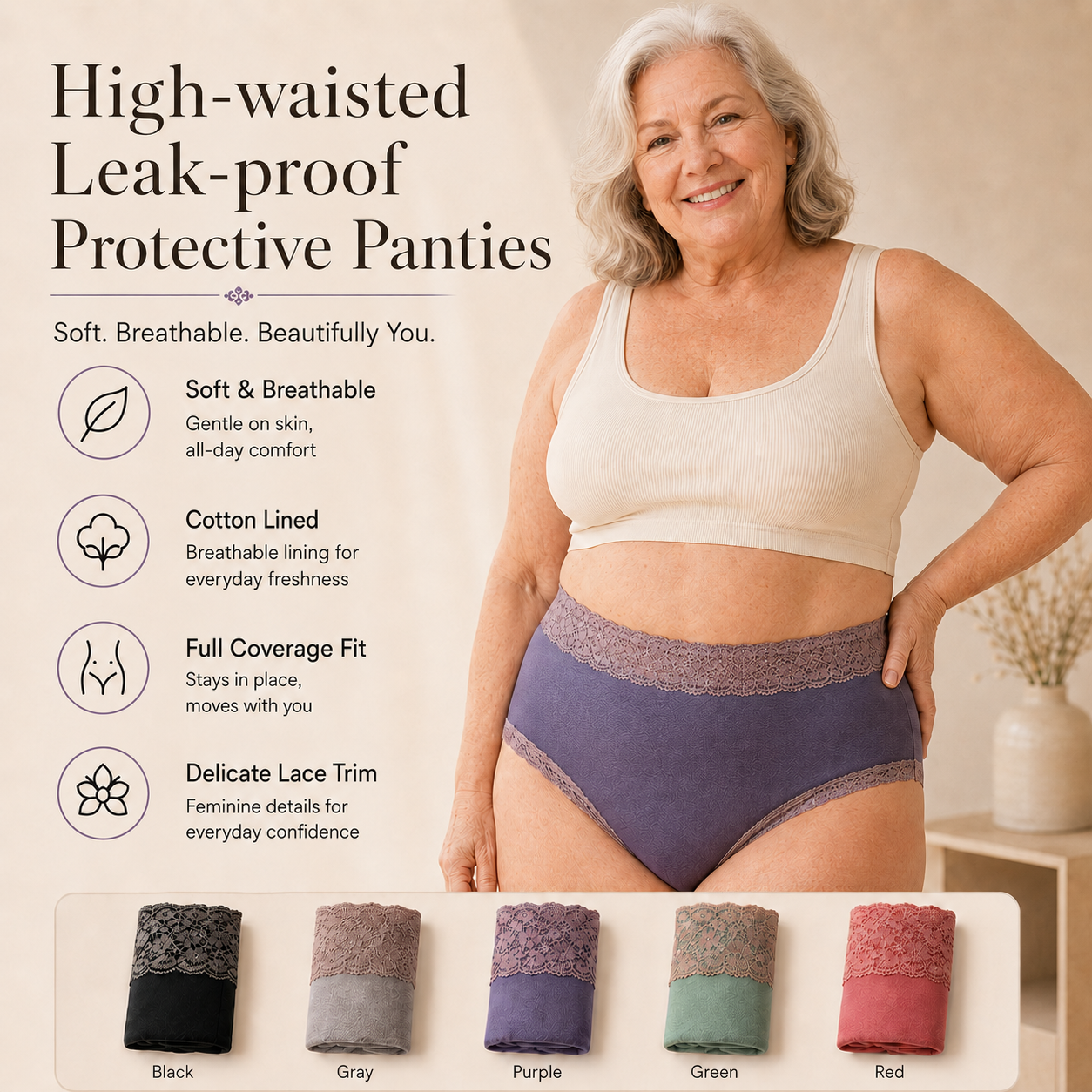 High-waisted Leak-proof Protective Panties 🔥Free Shipping🔥 - Image 1