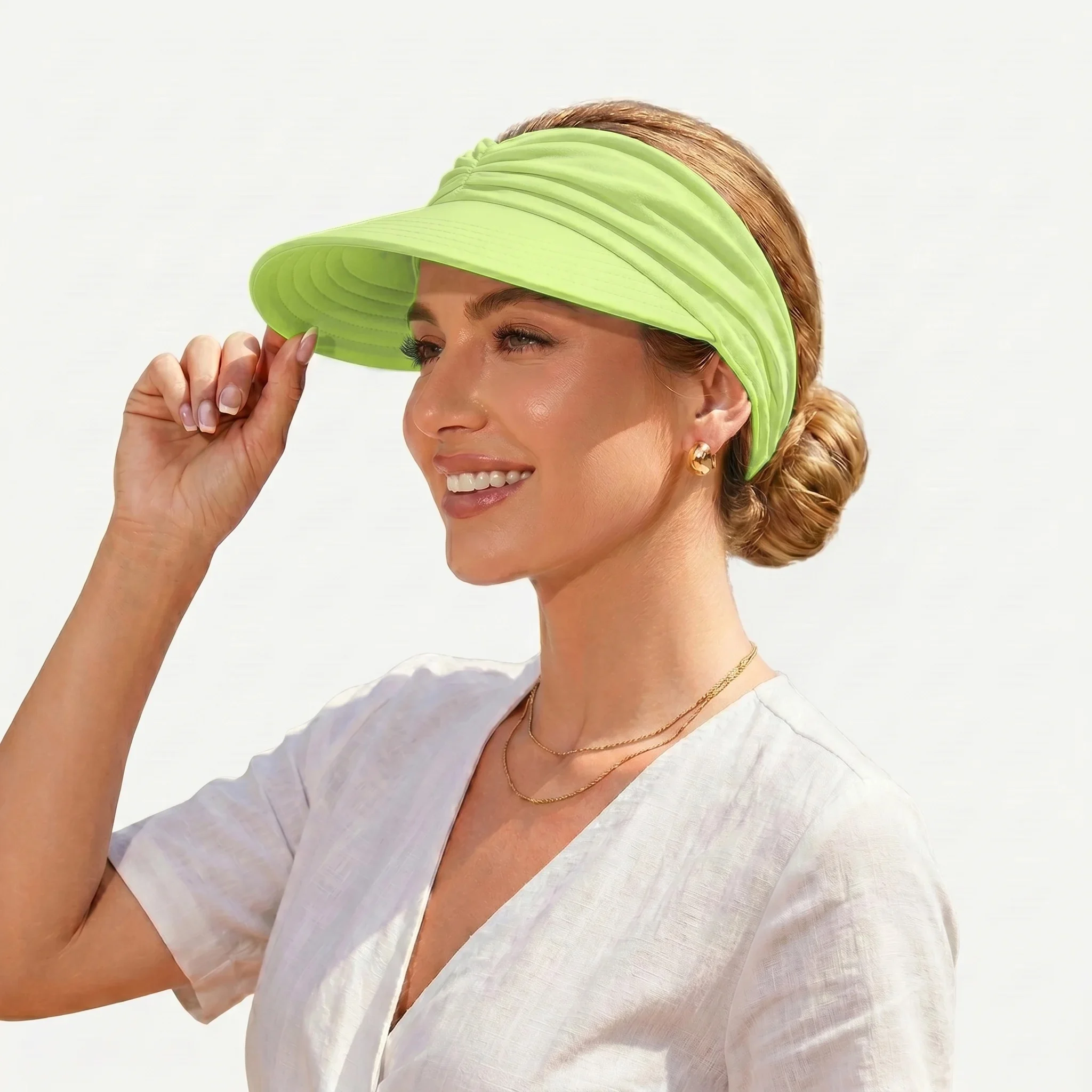 🔥 Summer Sale 50% Off 🔥Women’s UPF 50+ Wide Brim Sun Visor Hat – Breathable & Foldable thumbnail 8