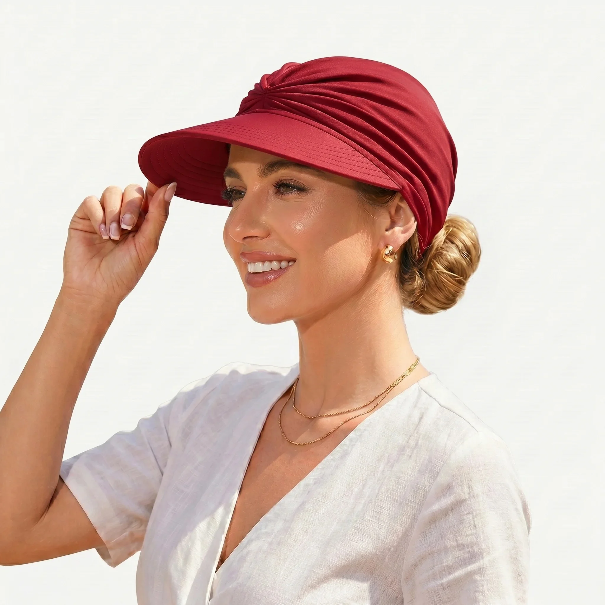 🔥 Summer Sale 50% Off 🔥Women’s UPF 50+ Wide Brim Sun Visor Hat – Breathable & Foldable thumbnail 9