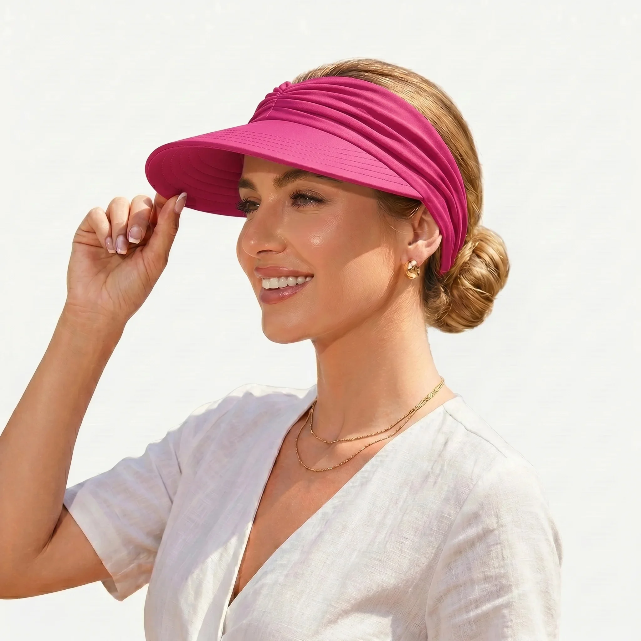 🔥 Summer Sale 50% Off 🔥Women’s UPF 50+ Wide Brim Sun Visor Hat – Breathable & Foldable thumbnail 10