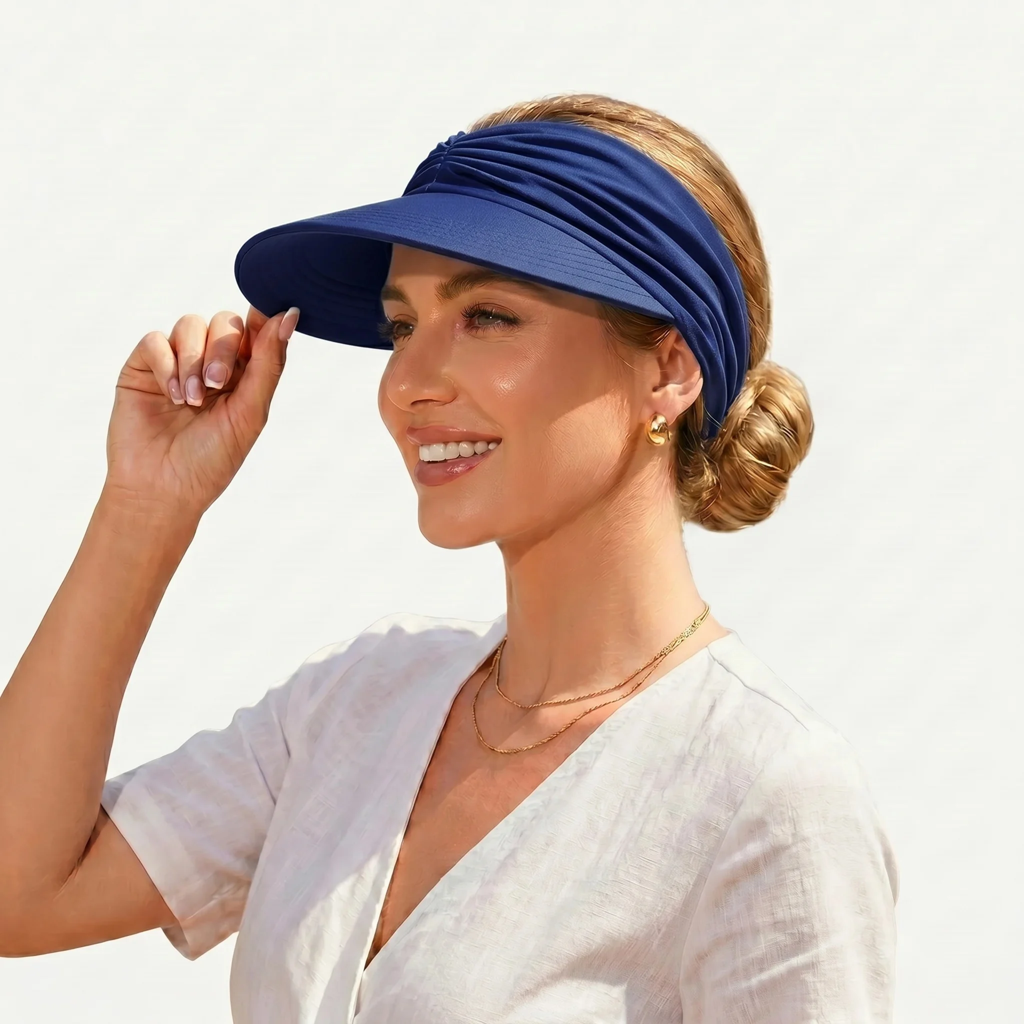 🔥 Summer Sale 50% Off 🔥Women’s UPF 50+ Wide Brim Sun Visor Hat – Breathable & Foldable thumbnail 11