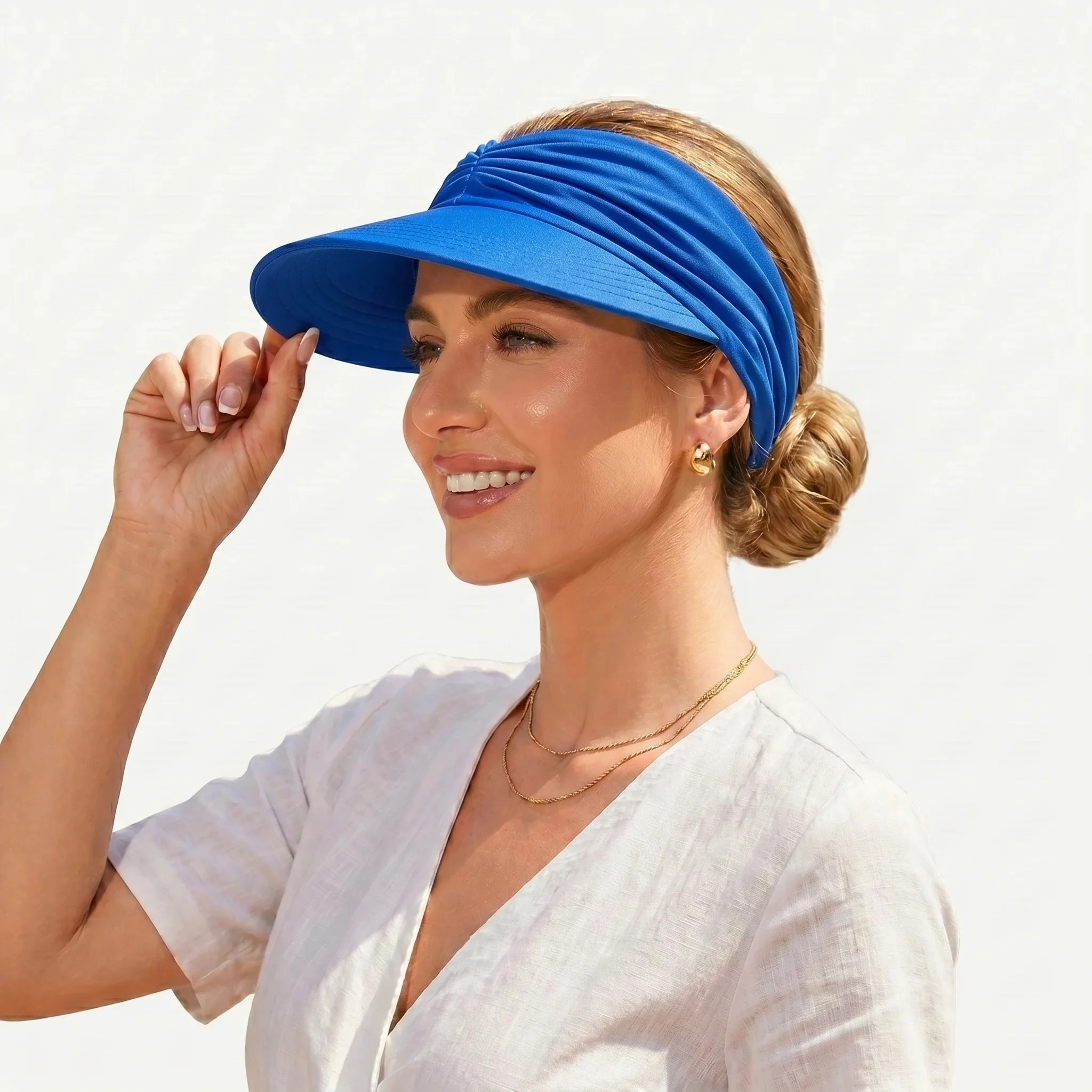 🔥 Summer Sale 50% Off 🔥Women’s UPF 50+ Wide Brim Sun Visor Hat – Breathable & Foldable thumbnail 12