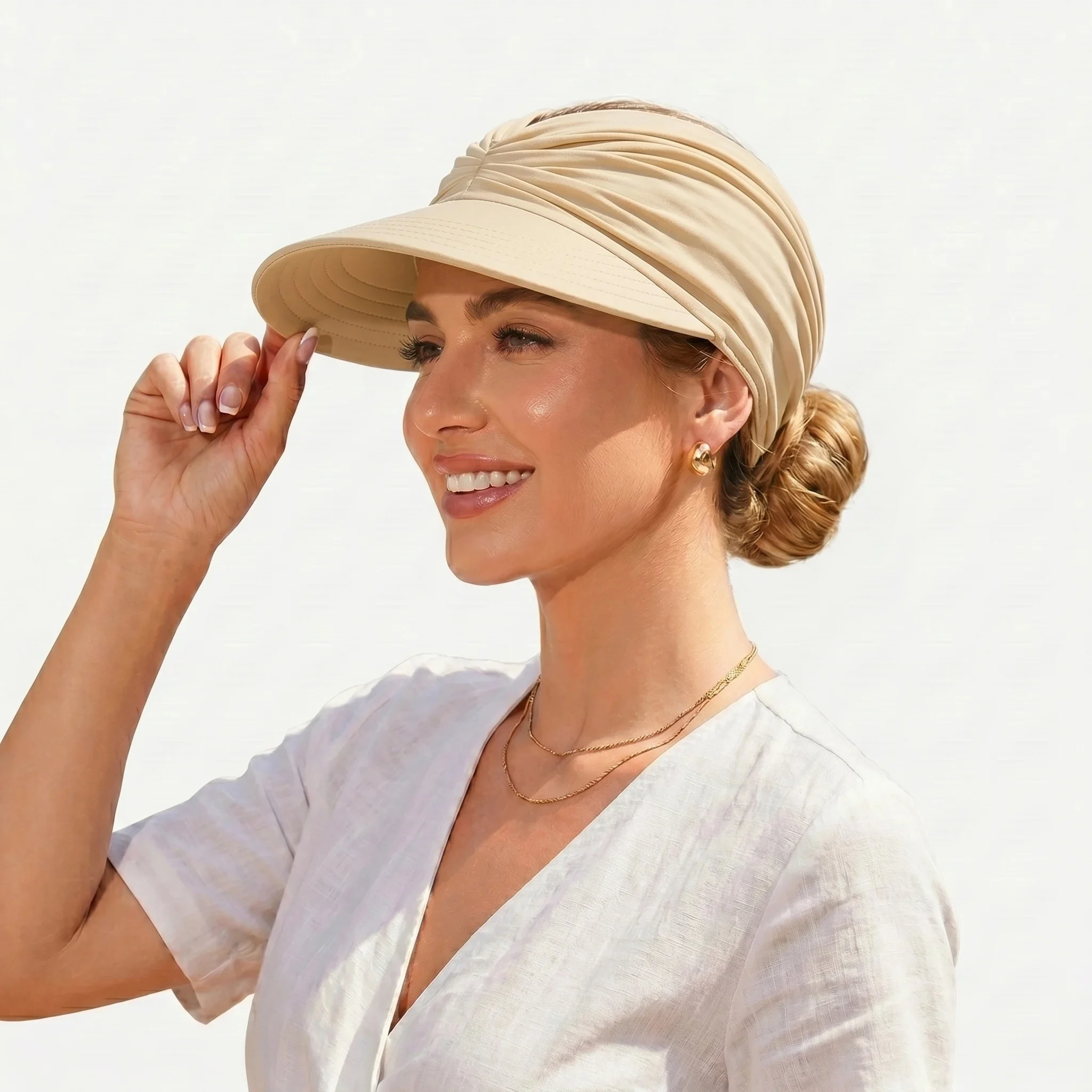 🔥 Summer Sale 50% Off 🔥Women’s UPF 50+ Wide Brim Sun Visor Hat – Breathable & Foldable thumbnail 14