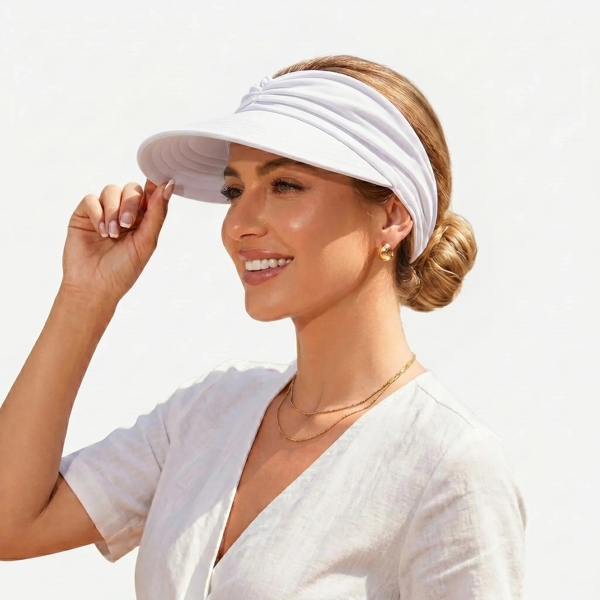 🔥 Summer Sale 50% Off 🔥Women’s UPF 50+ Wide Brim Sun Visor Hat – Breathable & Foldable thumbnail 16