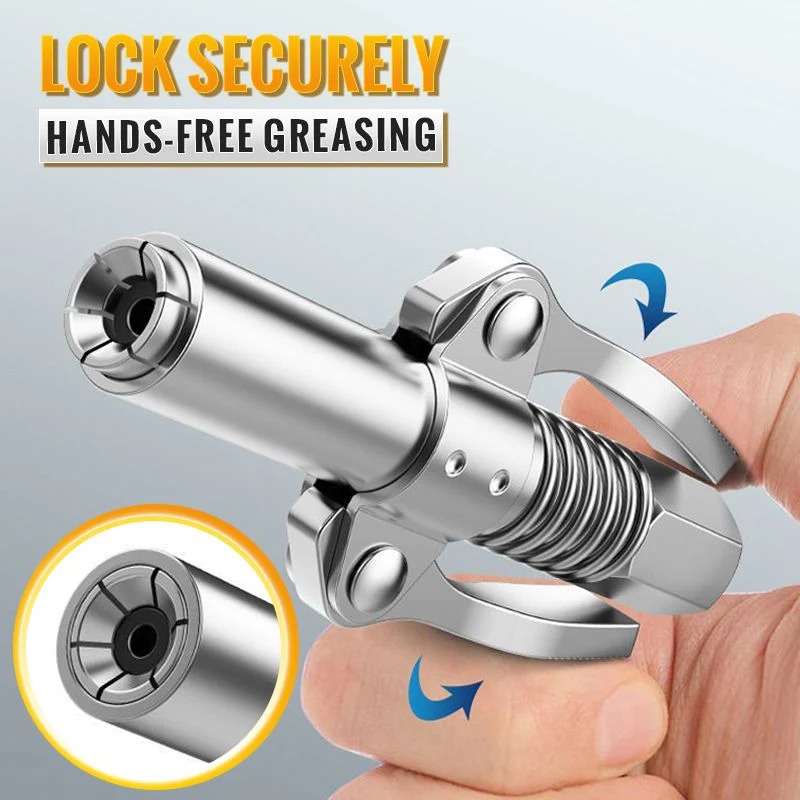 🔩✨ High Pressure Dual Handle Grease Gun Coupler with 360° Swivel for Automotive & Industrial Use 🚗⚙️ thumbnail 4