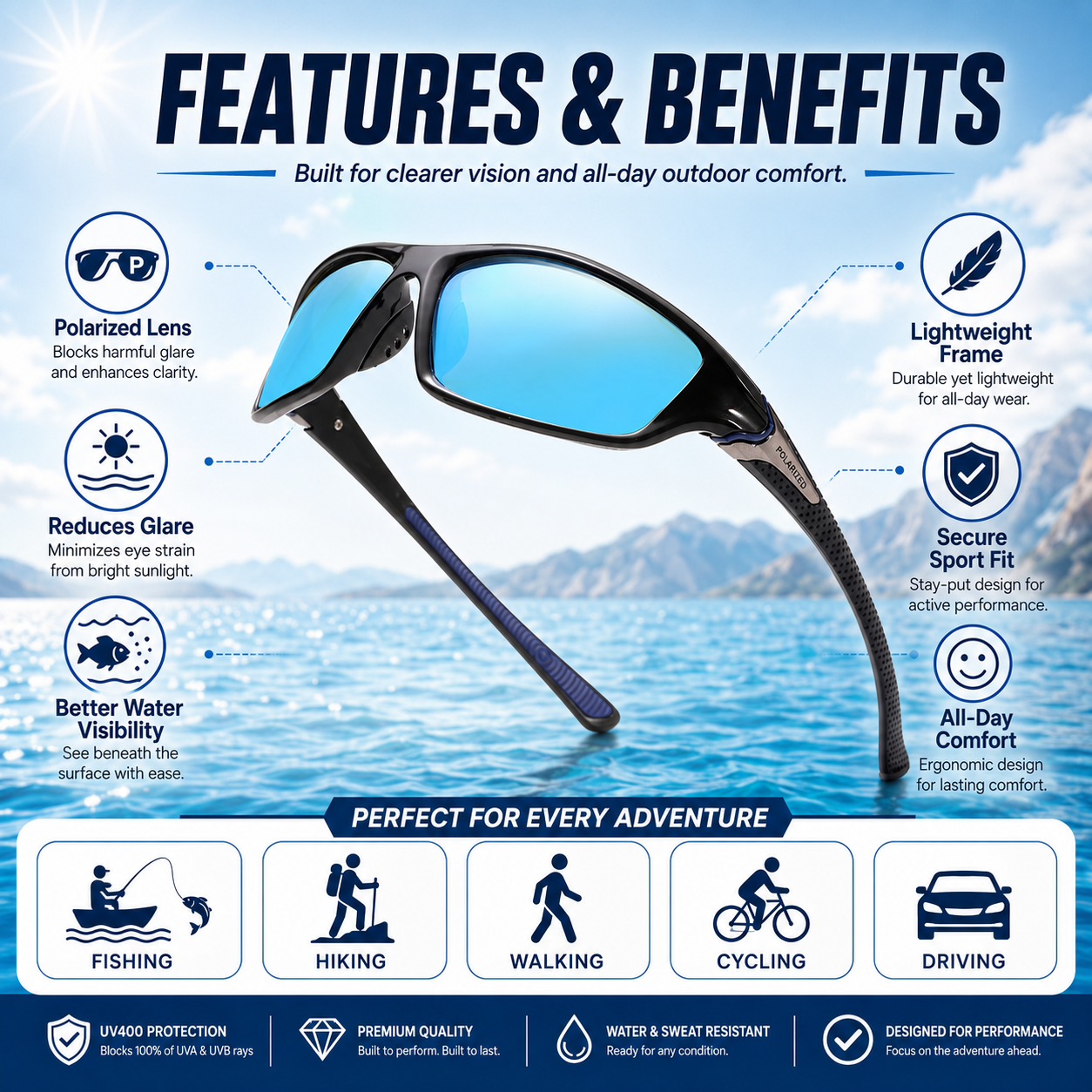 🔥 HOT DEAL — Save Up To 50% Polarized Fishing Sunglasses That Cut Water Glare & Help You See Beneath The Surface 🔥 thumbnail 4