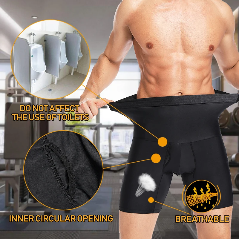 🔥Hot Deal Summer Sale 50%✨Men’s High-Waist Tummy Control Body Shaper Boxer Briefs thumbnail 4