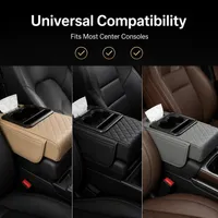 🔥 HOT DEAL — Save Up To 60% 🚗 Car Console Organizer – PU Leather Armrest, Side Storage, Cup Holder thumbnail 7