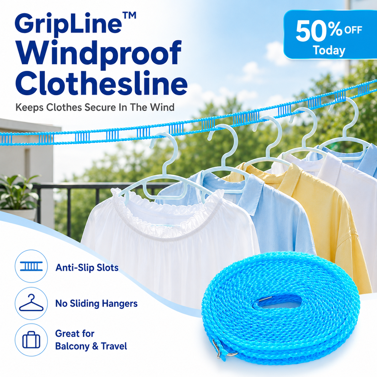 🔥Save 50% This Summer 🔥- Keep Fresh Laundry From Falling In The Wind 🍃 - Image 1