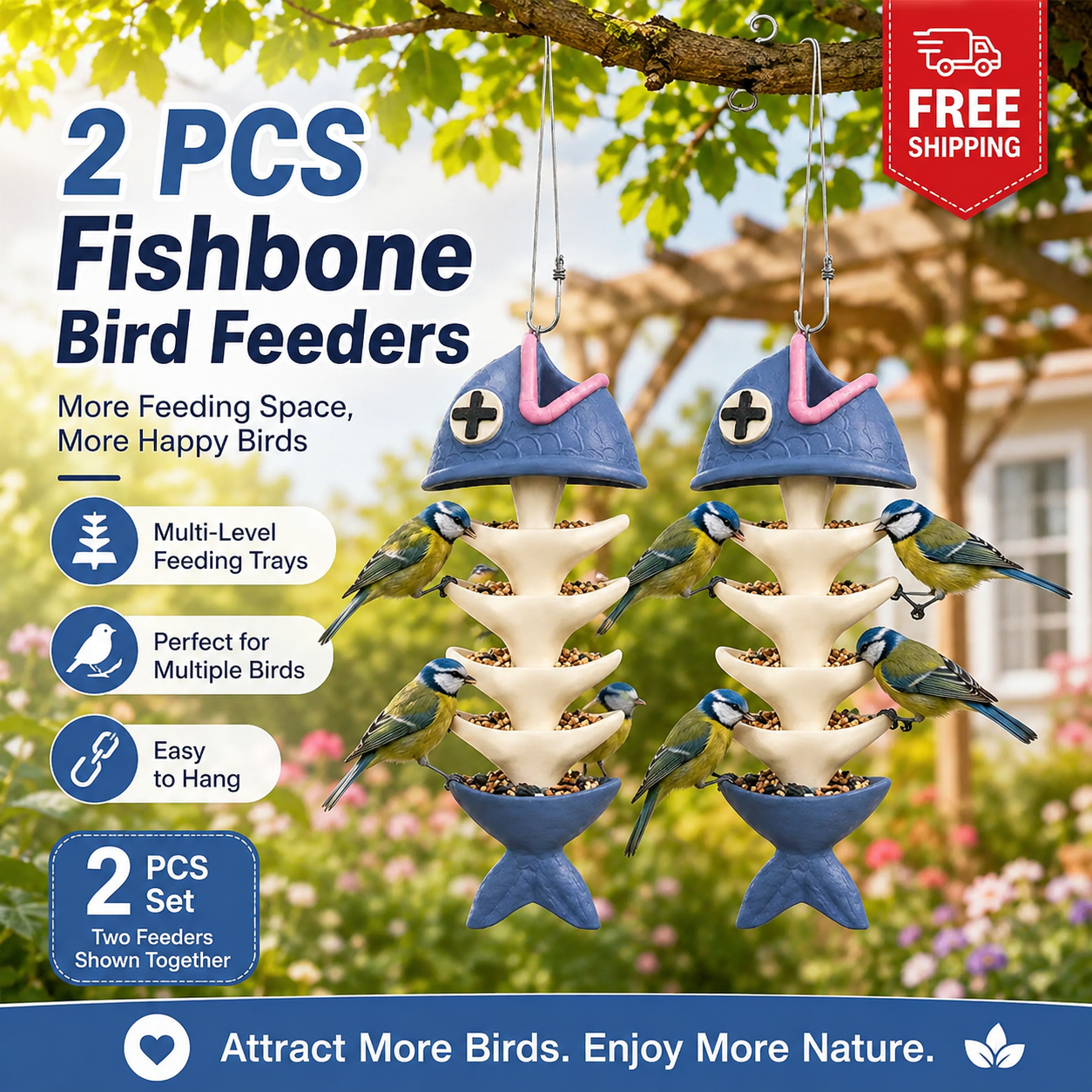🔥 Hot Sale 59% OFF +Free Shipping 🚚🐦 Unique Fishbone Bird Feeder – Fun Garden Decor for Bird Lovers thumbnail 10