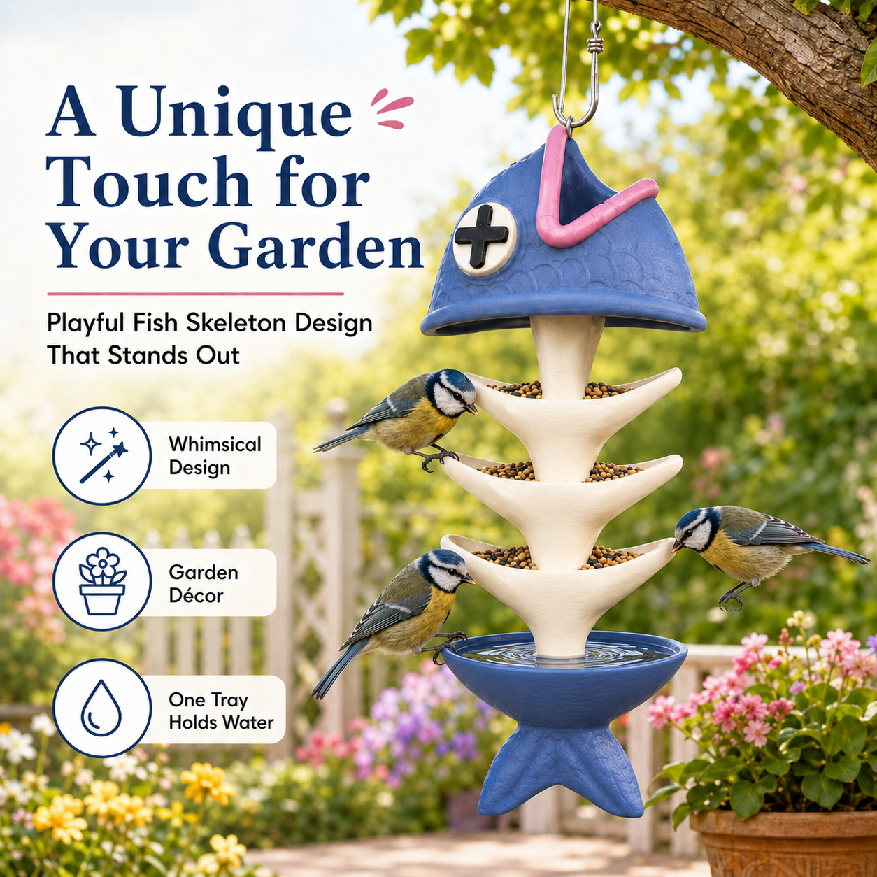 🔥 Hot Sale 59% OFF +Free Shipping 🚚🐦 Unique Fishbone Bird Feeder – Fun Garden Decor for Bird Lovers thumbnail 3