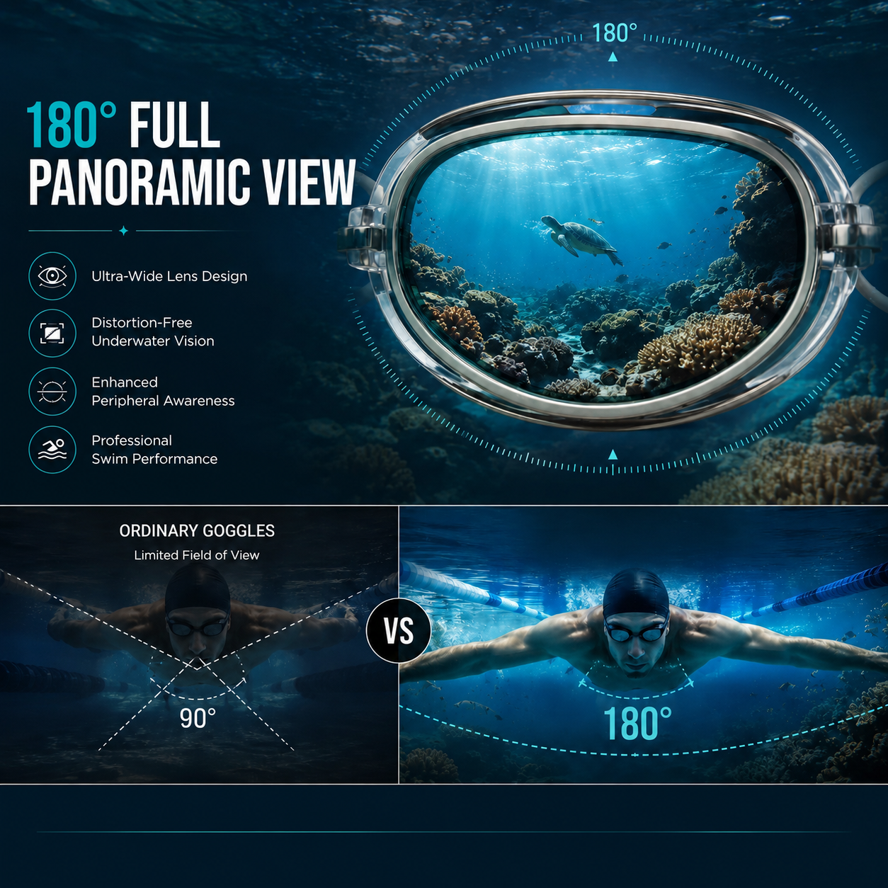 🔥Hot Deal Summer Sale 50%✨Anti-Fog Swim Goggles🏊‍♂️☀️ thumbnail 3
