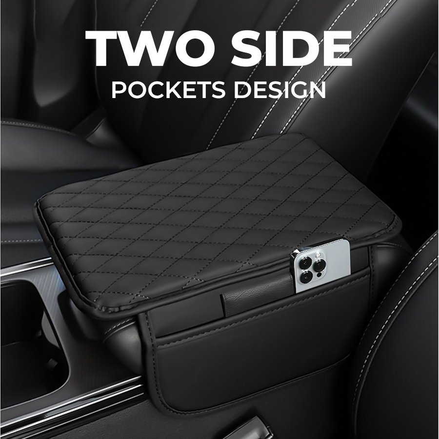 🔥Last Day 50% OFF🔥Premium Leather Car Armrest Pad with Storage thumbnail 2