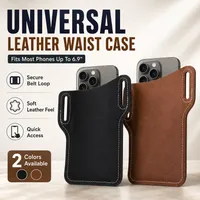 🔥 Limited Drops 🔥Summer Sale Up to 60% Premium Leather Phone Belt Holster thumbnail 1