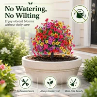 🔥🔥Get 50% + Free Shipping 🔥🔥Eucalyptus Flower Artificial Fake Violet Flower Ground Stake thumbnail 8